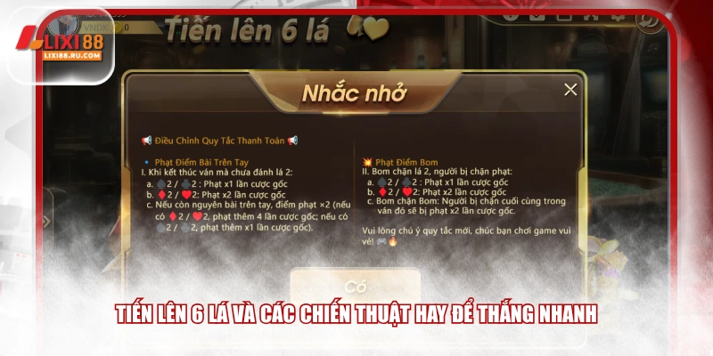 Tiến lên 6 lá và các chiến thuật hay để thắng nhanh